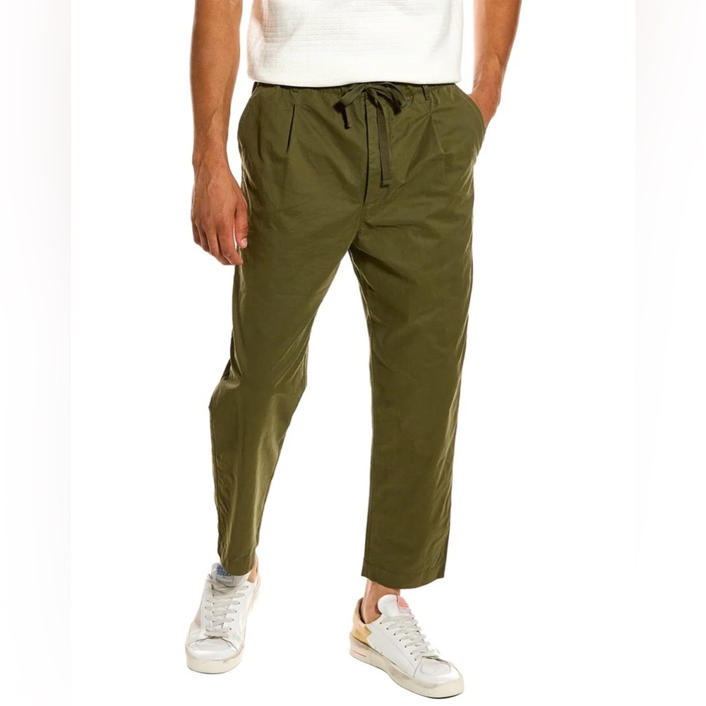 Alex Mill Men’s Pleated Tech Pant XXL in Olive/Military Green
